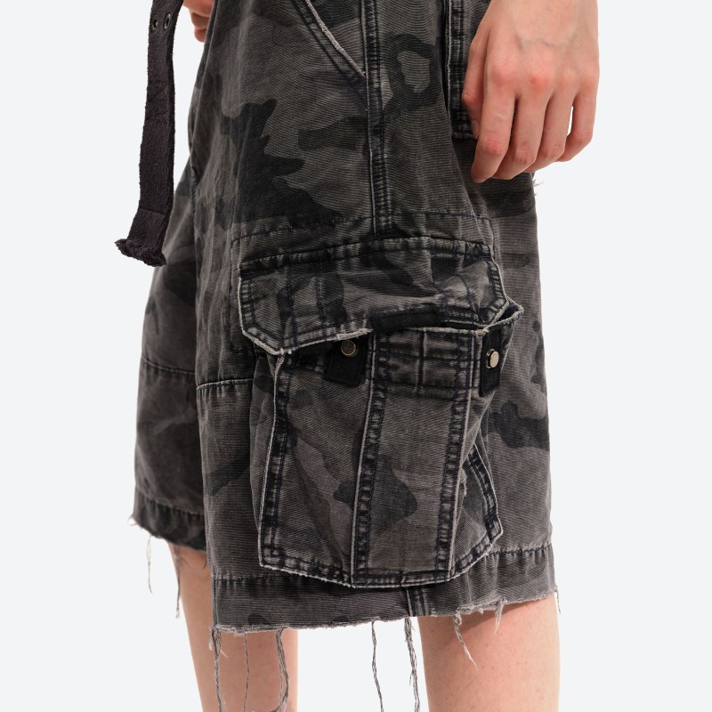 Camo Cargo Midi Shorts
